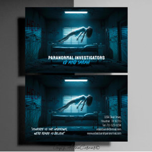 Paranormal Investigators Eerie Ghost Levitating Business Card