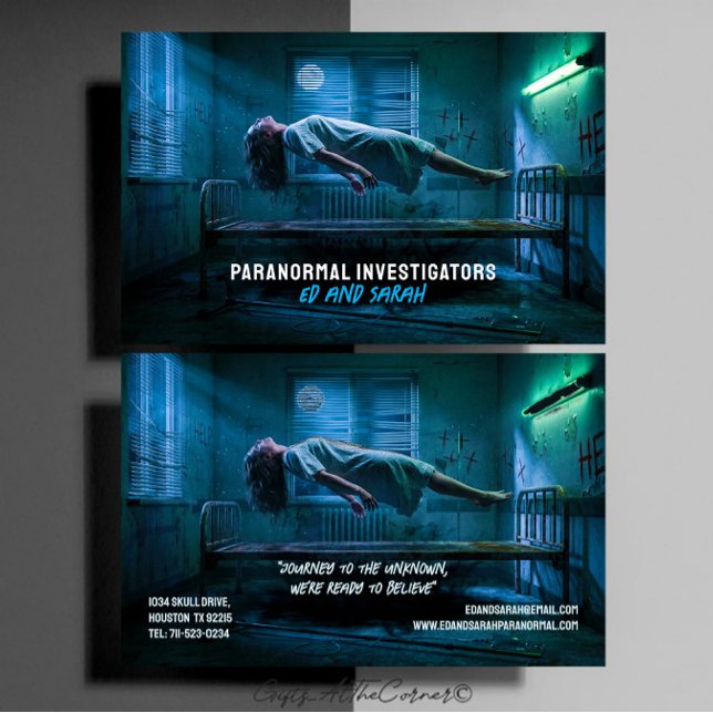 Paranormal Investigators Eerie Possesed Levitating Business Card (Creator Uploaded)