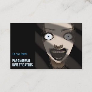 Paranormal Investigators The Scary Ghost Lady   Business Card