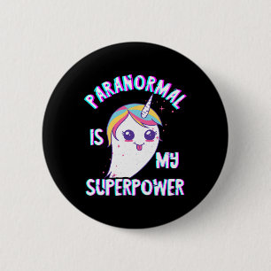 Paranormal Superpower Ghost Unicorn Ghost Hunting 6 Cm Round Badge
