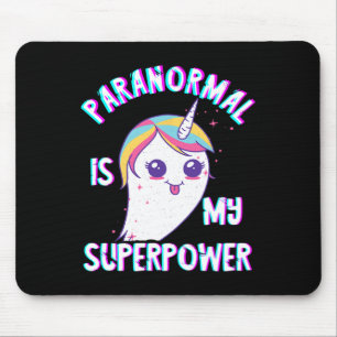 Paranormal Superpower Ghost Unicorn Ghost Hunting Mouse Mat
