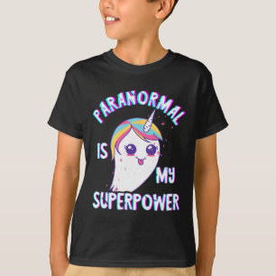 Paranormal Superpower Ghost Unicorn Ghost Hunting T-Shirt