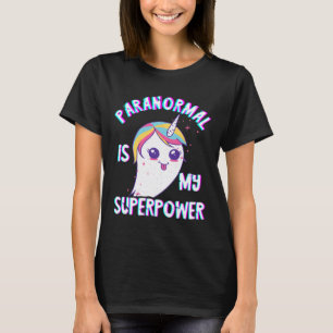 Paranormal Superpower Ghost Unicorn Ghost Hunting T-Shirt