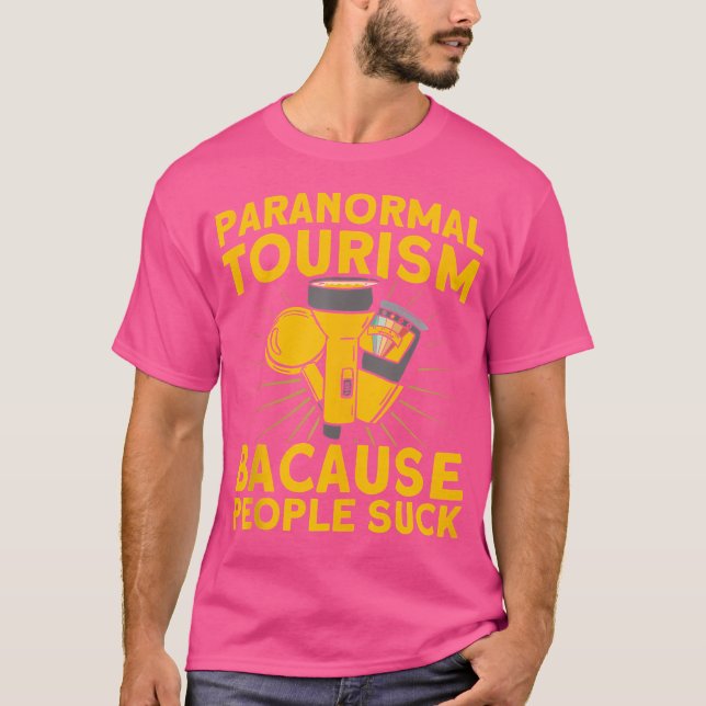 Paranormal Tourism Haunted House Ghost Hunter T-Shirt (Front)