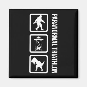 Paranormal Triathlon - Funny Cryptozoology Magnet