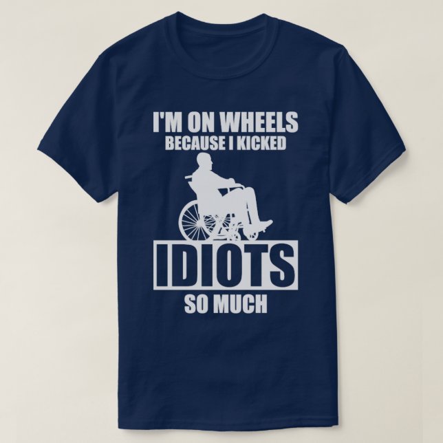 Paraplegic Handicap Paraplegia T-Shirt (Design Front)