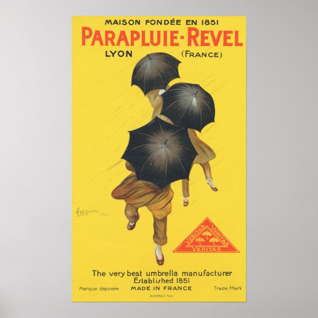 PARAPLUIE REVEL French Umbrella Manufacturer Old Poster (Front)