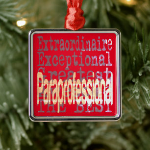 Paraprofessional Extraordinaire Metal Tree Decoration