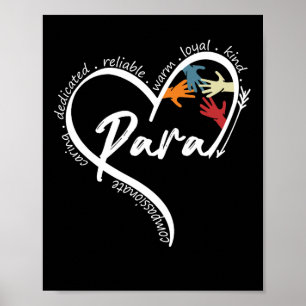 Paraprofessional Graphic Tees Tops Back To School  Poster