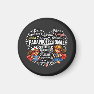 Paraprofessional Heart Word Art Special Educat Magnet
