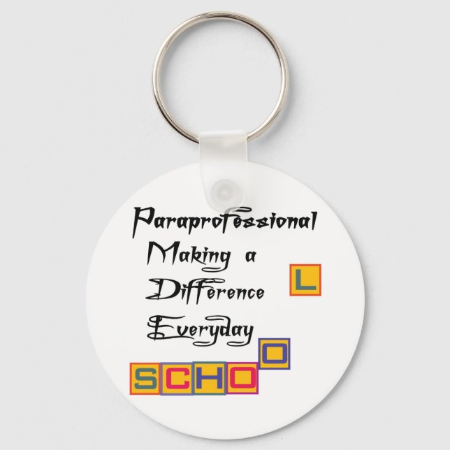 PARAPROFESSIONAL MAKING A DIFFERENCE KEY RING (Front)