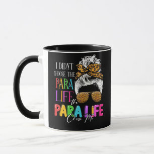 Paraprofessional Messy Bun Hair Teacher Para Life Mug