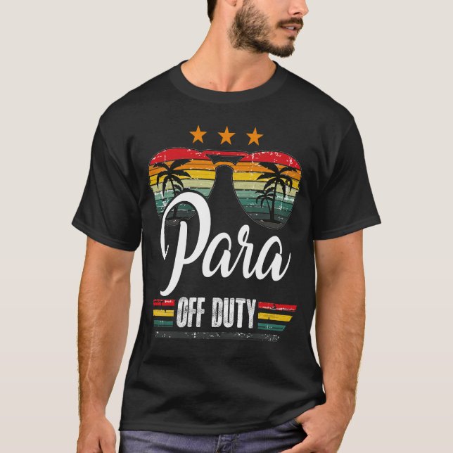 Paraprofessional Para Off Duty Sunglasses Vintage  T-Shirt (Front)