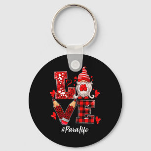 Paraprofessional Para Squad Love Gnome Happy Valen Key Ring