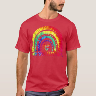 Paraprofessional Para Squad Tie Dye Rainbow Back T T-Shirt