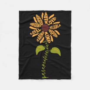 Paraprofessional Para Sunflower Teacher Back To Sc Fleece Blanket