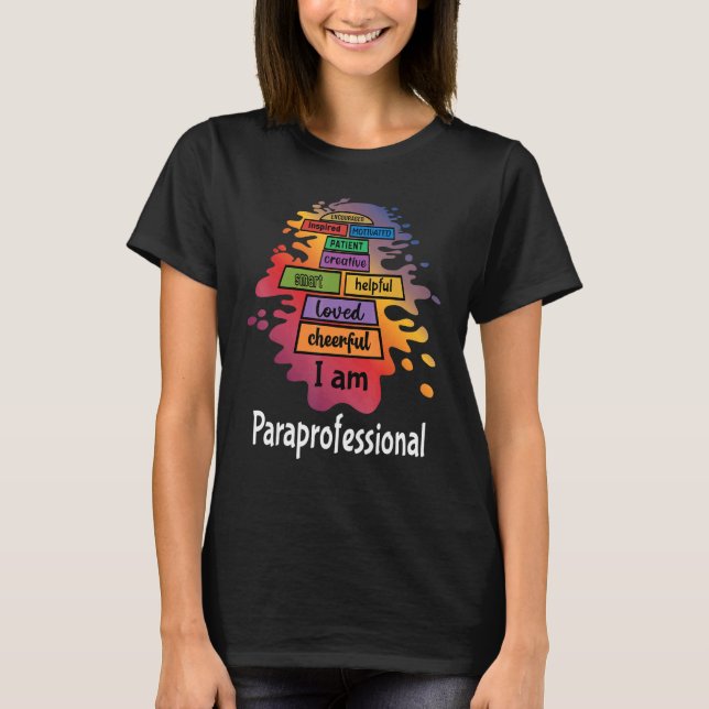 Paraprofessional Paraeducator Teacher Assistant Ai T-Shirt (Front)