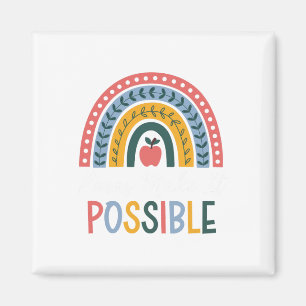 Paras Make It Possible Rainbow Para Sped Teacher I Magnet