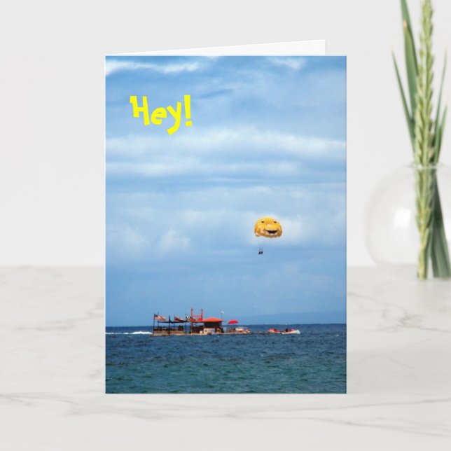Parasailing Wahikuli Beach Park, Hey, Hello Card (Front)