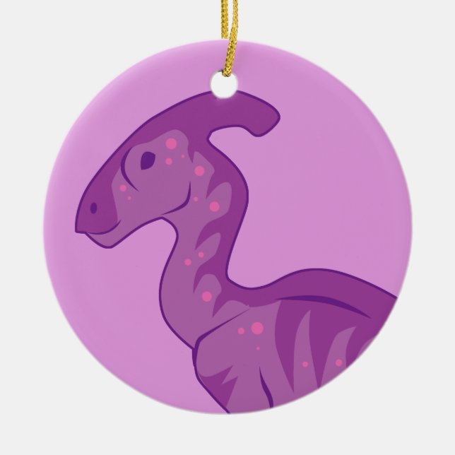 Parasaurolophus Ceramic Tree Decoration (Front)