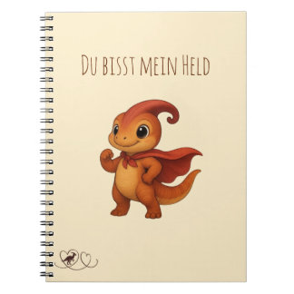 Parasaurolophus Dino Notizbuch „Du bist mein Held“ Notebook