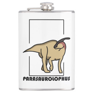 Parasaurolophus dinosaur design flask