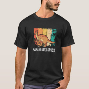 Parasaurolophus Dinosaur Retro Future Paleontolog T-Shirt