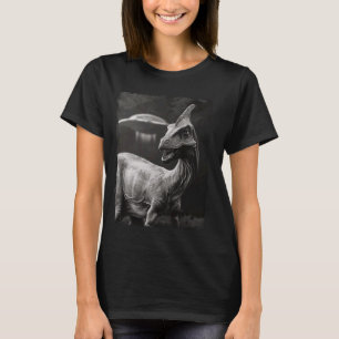 Parasaurolophus Dinosaur UFO Alien Extraterrestria T-Shirt