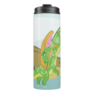 Parasaurolophus Mum and Baby Thermal Tumbler