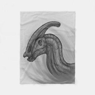 Parasaurolophus Sketch Fleece Blanket