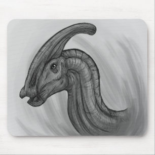 Parasaurolophus Sketch Mouse Mat