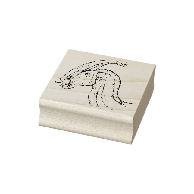 Parasaurolophus Sketch Rubber Stamp (Stamp)