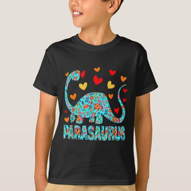 Parasaurus Paraprofessional Paraeducator Dinosaur  T-Shirt (Front)