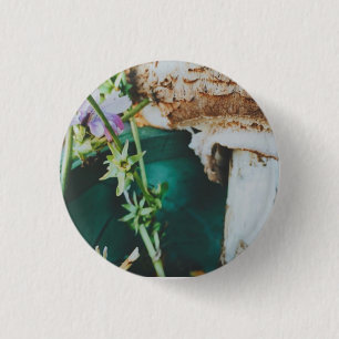 Parasol mushroom, Swedish Archipelago, Sweden 3 Cm Round Badge