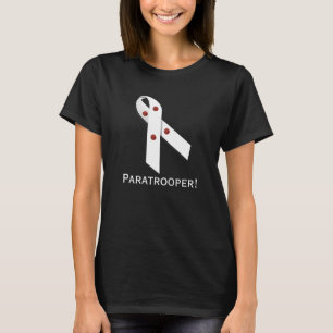 Parathyroid  Paratrooper White Ribbon T-Shirt