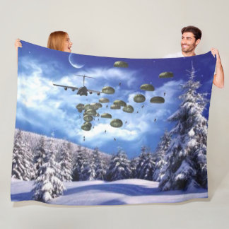PARATROOPER CHRISTMAS FLEECE BLANKET