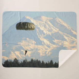 PARATROOPER in the MOUNTAINS Sherpa Blanket