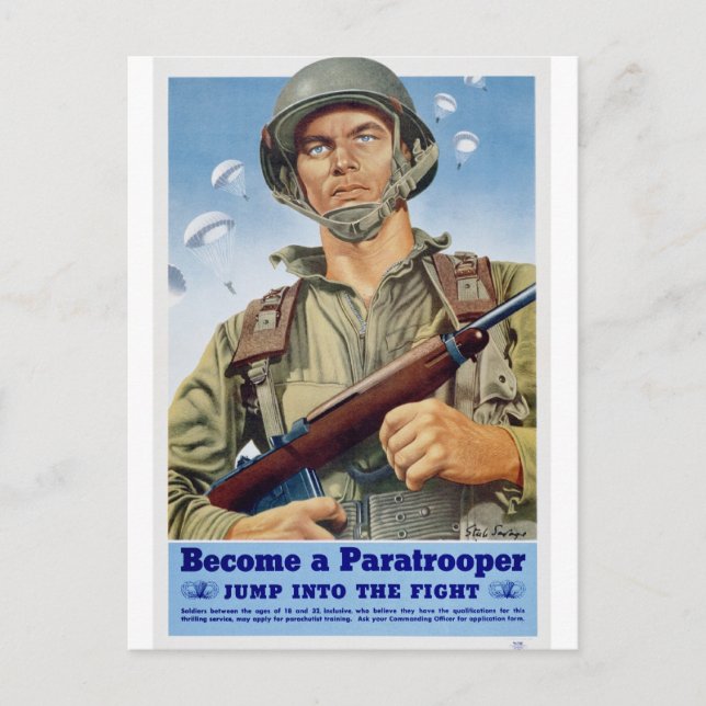 paratrooper postcard (Front)