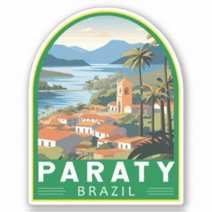 Paraty Brazil Travel Art Vintage
