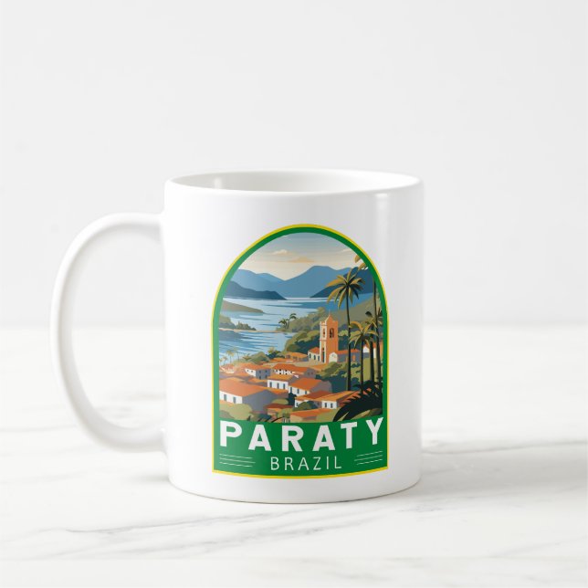 Paraty Brazil Travel Art Vintage Coffee Mug (Left)