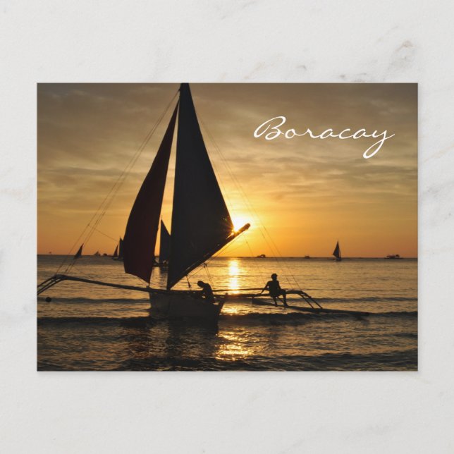 Paraw Sailboat in Boracay Postcard (Front)