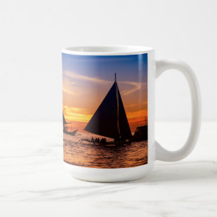 Paraw Sailing At Sunset Phillipines Coffee Mug