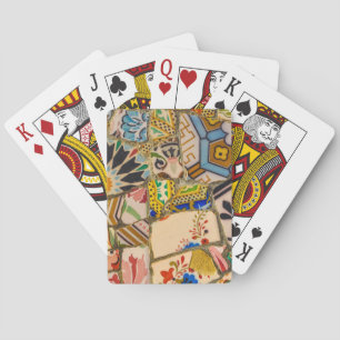 Parc Guell Ceramic Tile in Barcelona Spain Playing Cards