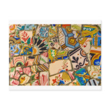 Parc Guell Tiles in Barcelona Spain