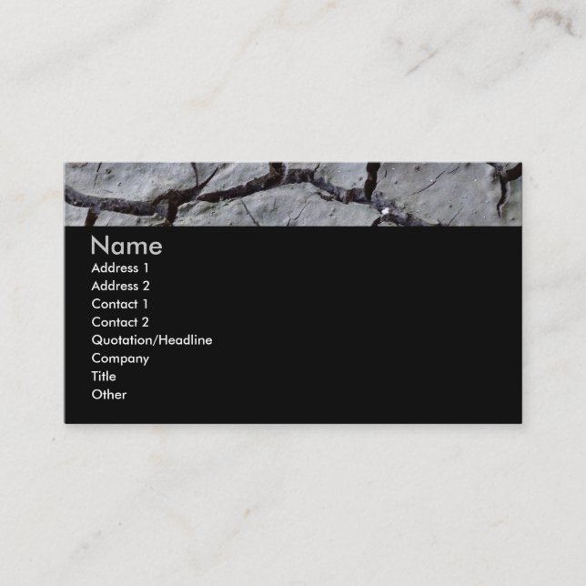 Parched Earth Dark Business Card (Front)