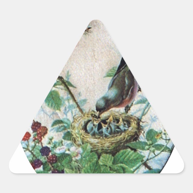 Parched Parents, Precious Chicks: A Nature's Story Triangle Sticker (Front)