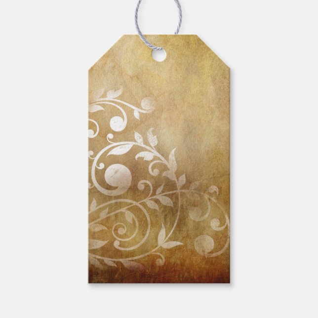 Parchment and Swirls Gift Tags (Front)