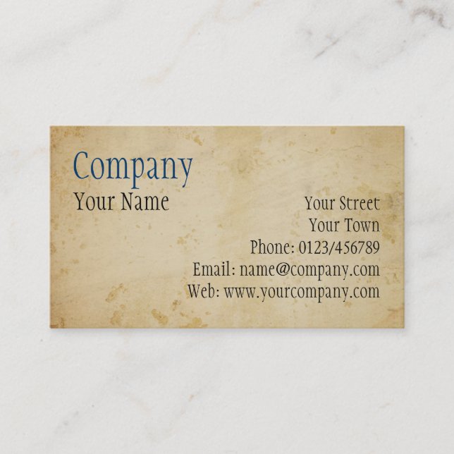 Parchment Business Card (Front)