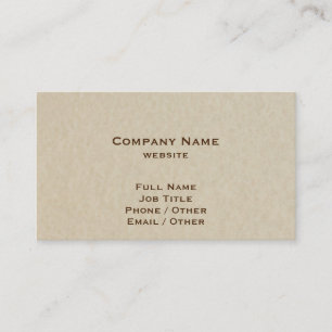 Parchment Coloured Business Card