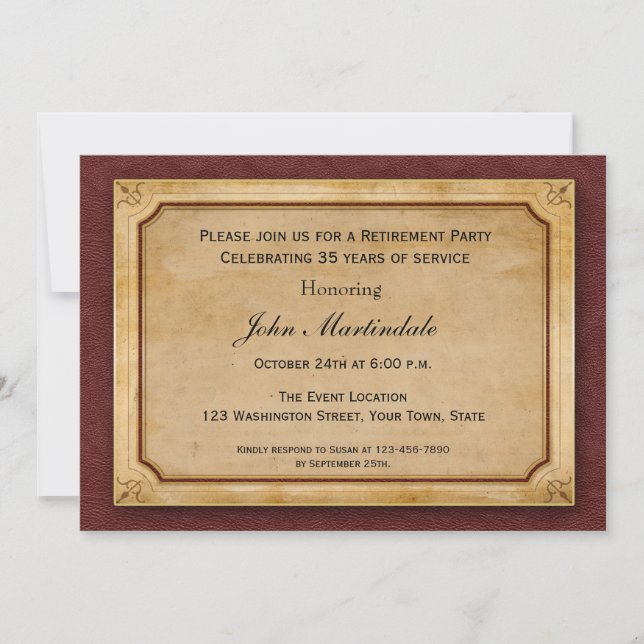 Parchment, Corporate Style Invitation (Front)